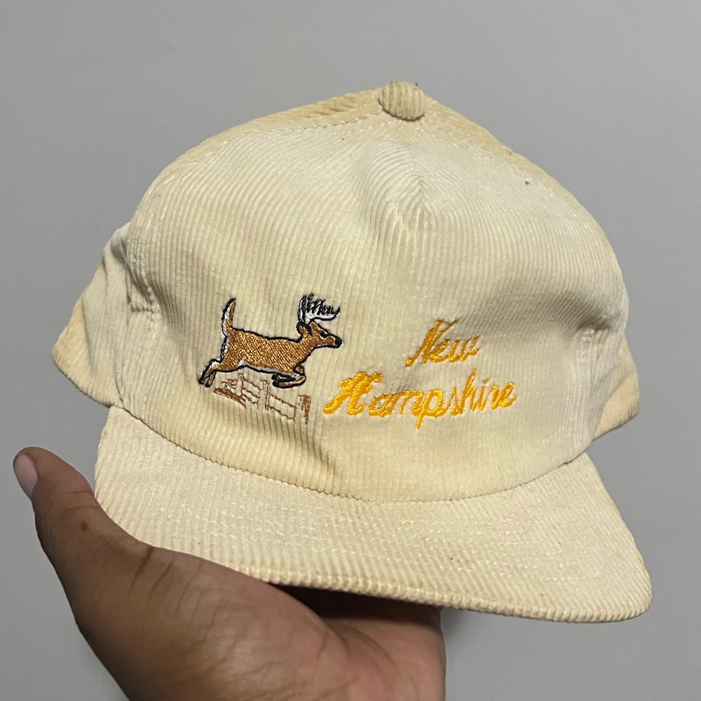 Vintage 80s New Hampshirite Corduroy Snapback